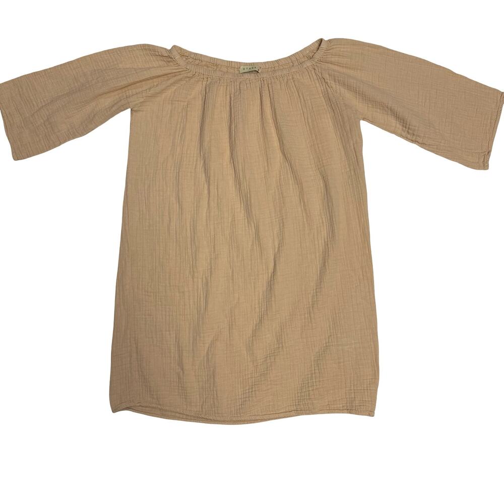 Stark X Women's Cream Cotton Boho Dress Size Small